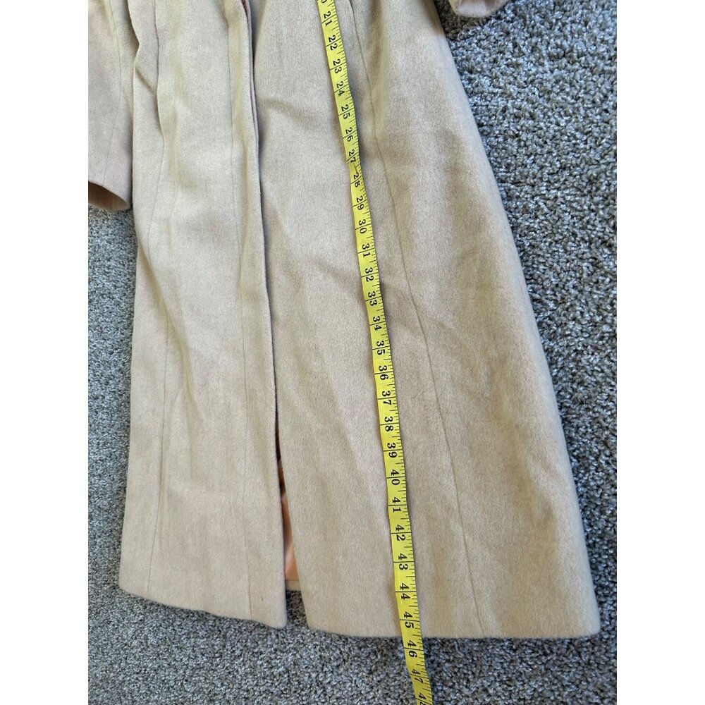 Marvin Richards Womens Sz 2 Wool & Cashmere Blend Coat Beige Lining Button Closu - Picture 8 of 16